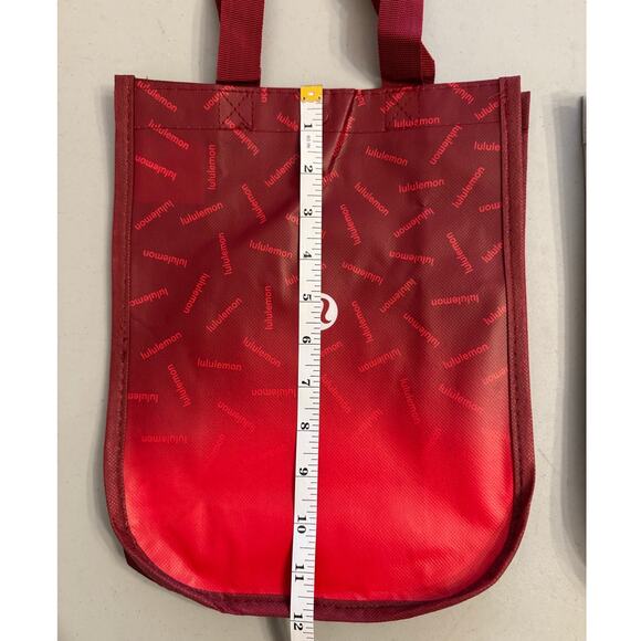 Lululemon Reusable Shopping Gift Bags Mini Tote Lot of 2 With Logo 2024 Holiday - Picture 7 of 9